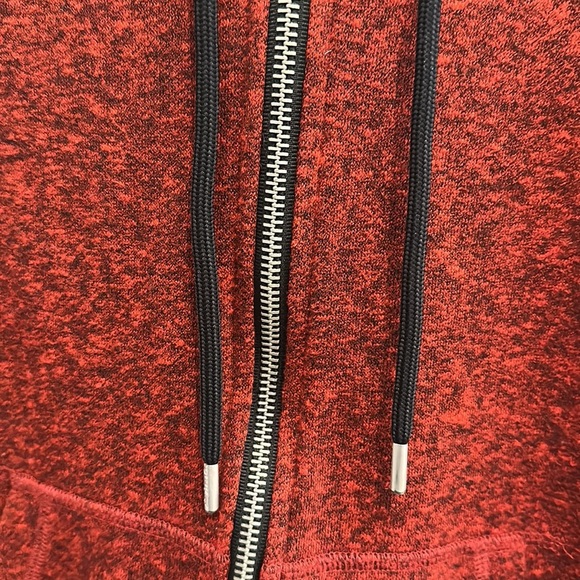 PINK Zip Up Red Hoodie Size Small - Picture 8 of 9